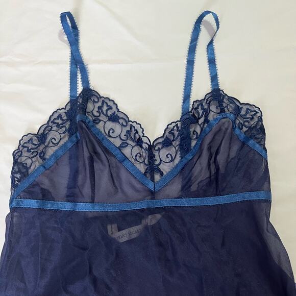 Vintage Victoria’s Secret Y2k Victorian Lace Sheer Dainty Slip On Dress Size S - Picture 5 of 6